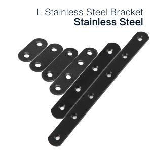 2/4/10pcs Flat Metal Brace Bracket Stainless Steel L Shaped Corner Brackets 90 Degree Right Angle Connectors for Wood Furniture