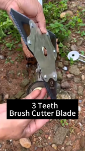 Triangle Brush Cutter BladeDurable Manganese Steel Trimmer Blade with Serrated Edges255mm Weed Eater Blade Kit for String Trimmers
