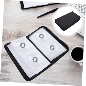 Portable Zipper DVD CD Holder 80pcs Capacity Storage Pouch Bag Double-side CD DVD Storage Sleeve Case Wallet Album Carrying Case