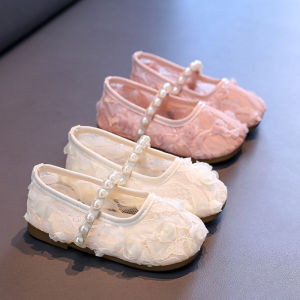 Lace Pearl Mary Jane Princess Shoes for Girls