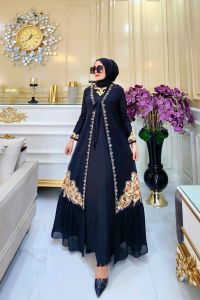 Abaya auter viral /Gamis  Arabian bordir bertabur Mote Swarosky Termewah Elegant//Yunita Lestari Fashion//Promo COD//