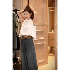 chaqi | Sleeveless Half Zip French Style Blouse Short