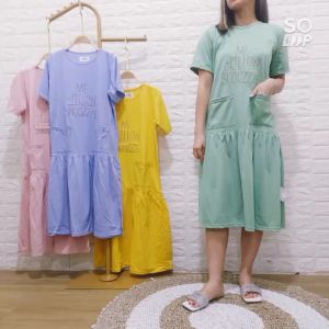 Daster Kutung Dewasa Amro Label Putih, Singlet Midi Pendek Dress Homedress All Size, Kaos Anne Claire Forever Sweet Sielie Lemone Chibi Hap