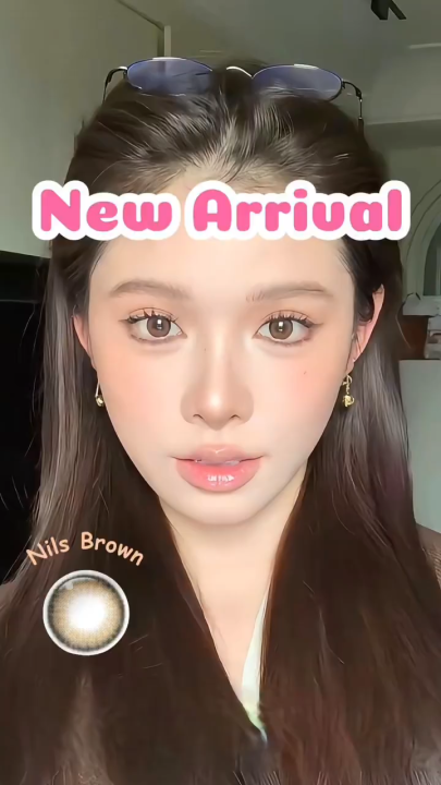 【New Arrivlas 14.2mm】Magister Contact Lens Graded(0.00~-6.00) Nils Brown Natural Pupil Dilation 1Pair(2Pcs) Graded Coloured Contact Lenses+Free Lens Case