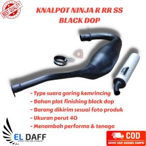 Knalpot Ninja R RR SS CMS non kobra black dop suara garing kemrincing