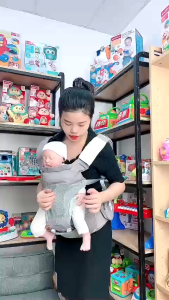 Địu em bé chữ M có bệ ngồi tháo rời địu 4 tư thế trợ lực tốt Comfybaby CF818 Vải air mesh cao cấp