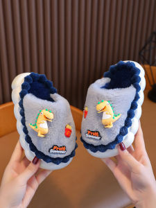 Dép Trẻ Em Chống Trượt Hình Khủng Long Cho Bé Trai Và Bé Gái Mùa Đông 2023 Dép Cotton Cho Trẻ Em Đi Trong Nhà