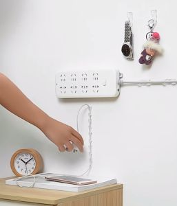 WOGO ตัวล็อคสายไฟ ที่จับสายไฟ ที่มัดสายไฟอเนกประสงค์ ตัวเก็บสายไฟ ที่เก็บสายไฟ ตัวล็อคสายไฟแปะผนัง คลิปล็อคสายไฟ 1แพ็ค20ชิ้น