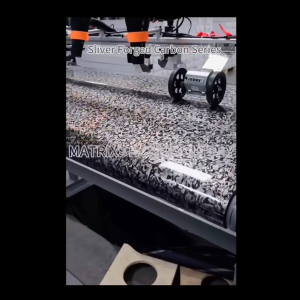 FORGED CARBON FIBER SILVER STICKER (152CM-Custom)Pelekat Stickers Full Body Vinyl Wrap Film Car Sticker Kilat Wrapping