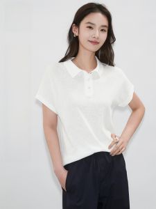MiiOW | Womens Polo Shirt T-shirt Collared Thin Quick Dry Short Sleeve Summer Top Cotton Polyester Blend Moisture Wicking Solid Color