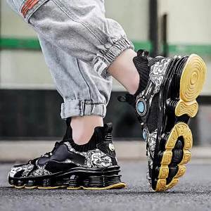 Giày Thể Thao Nam Cao Cấp YRZL Thiết Kế Thời Trang Đế Platform Thoáng Khí Chất Liệu Lưới Kiểu Dáng Lười Chất Lượng Cao Đế Cao Su.