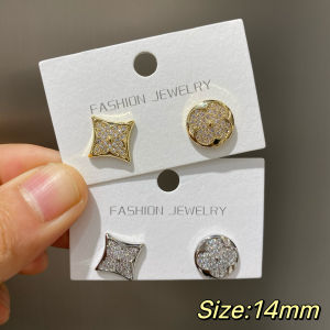 S925 Silver Needle AB Version Metal Earrings Luxury Mini Embedded Zirconia Elegant Womens Fashion Jewelry Ear Decorations