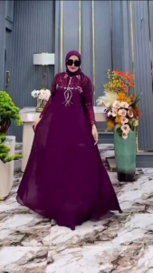 Yumna Dress Tile Spangle Ceruty Babydoll Premium Payet Mutiara Baju Gamis Warna Burgandy Mahogany trend 2025 Premium Gaun Pesta Baju Gamis Wanita Mewah Elegan Terbaru 2026 Kondangan Gamis Lebaran Model Terbaru Kekinian