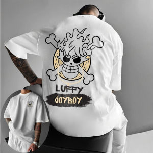 One Piece Mens T-shirt Monkey D. Luffy Summer Anime Autumn Boys and Children Short-sleeved Fashion Niche Parent-child Outfits