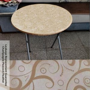 Waterproof Oil-resistant Heat-resistant round Tablecloth Cover Elastic Band Home Use Table Mat Non-washable Modern Simple Style