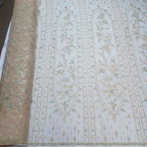 Kain Bahan Tile Bordir 2Tone. / tile kardigant. kebaya outer