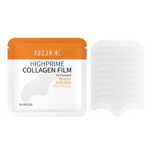 EELHOE Collagen Protein Water Soluble Patches for Forehead Eye Area Absorbable Elasticity Firming Moisturizing Essence Patch Face Care Anti Aging Patches for Forehead Wrinkle Remover Firming Lifting Facial Rejuvenation Deep Nourishment Forehead Stickers