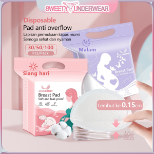 Breast Pad 30/50/100pcs Bantalan Payudara Sekali Pakai Menyusui Anti Bocor Bernapas Katun Mama Pad