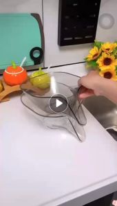 Rổ Rửa Rau Củ Trong Suốt Thiếu Kế Phễu Thoát Nước đa năng tiện lợi