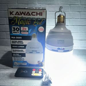 KAWACHI MA-3091 LAMPU EMERGENCY LED MAGIC 30W 2 TINGKAT CAHAYA PUTIH SNI BERGARANSI 1 TAHUN BAGUS BERKUALITAS 2 LEVEL BRIGHTNESS 30 WATT + REMOTE CONTROL BAGUS KUALITAS TERJAMIN