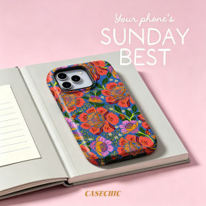 Potdemiel | Ốp Điện Thoại iPhone Bohemian Florals 2 Trong 1 Chống Sốc Sang Trọng Chống Xước Nam Châm Chất Liệu TPU Mềm PC Hai Lớp Chống Bụi