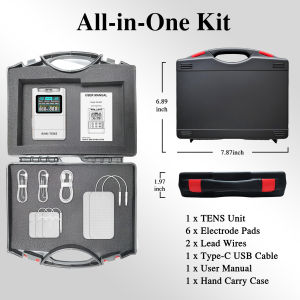 40-Level TENS Unit Muscle Stimulator Electronic Pulse Massager Dual Channel EMS Machine for Back Pain Relief & Muscle Therapy