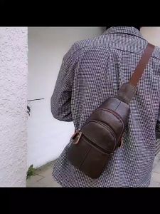 Túi đeo chéo đeo ngực nam da bò kiểu dáng đơn giản - Túi Ví Da Shop VN