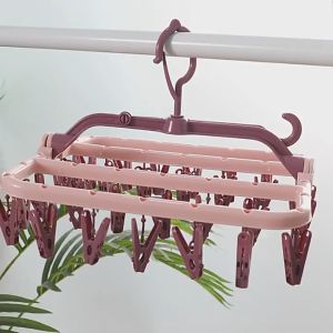 READY STOCK!!!32 Clip Clothespins folding adult windproof drying Clothes rack Baby Clothes Folding Multifunctional Socks