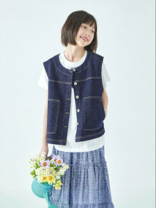 KECHU | Colorfast Big Pockets Denim Vest