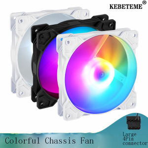 Kebememe RGB trường hợp Fan 12cm LED máy tính để bàn Vỏ quạt tản nhiệt CPU fansilent Fan