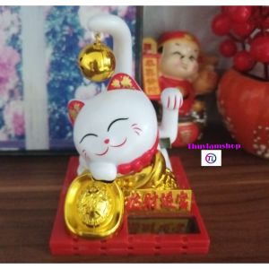 Mèo Thần Tài ngoắc tay mèo năng lượng phong thủy 6x8cm chiêu may mắn tài lộc Thuylamshop