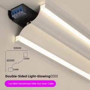 PAIMIJI | Ceiling Mount-Free Light Emitting Imitation Plaster Line Light Strip