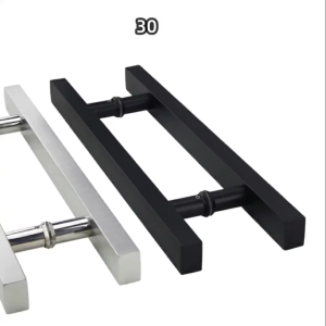Heavy duty stainless steel matte black and sanding silver push pull door handle glass door wood door handle grab bar