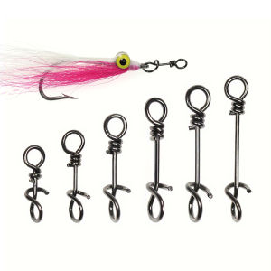 50PCS 10mm ~ 33mm Stainless Steel Fishing Spring Clips Strengthend Quick Change Snaps Fishing Lure Rig Connector Accessories