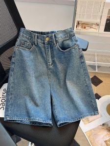 Quần Jeans Denim Ống Rộng Cạp Cao Phong Cách Mỹ Retro Wash Summer 2025 Quần Jeans Nữ Thời Trang Mùa Thu Quần Jeans Denim