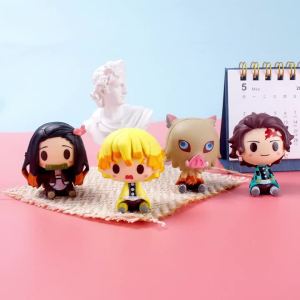 Bandai | 4 Cái/Bộ Mô Hình Nhân Vật Hành Động Phiên Bản Q Demon Slayer - Tanjiro Nidouzi Inosuke Zenitsu Ngồi Búp Bê Ma Mô Hình Phim Hoạt Hình Sưu Tầm Dành Cho Trẻ Từ 14 Tuổi Trở Lên
