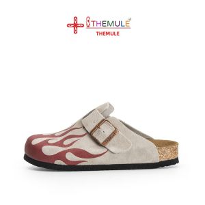 THEMULE | Wide Leather Half-Slip On Boston Shoe