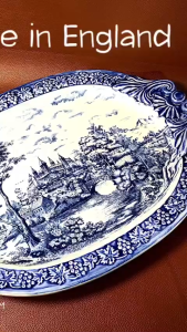 [Hàng Hiếm U.K] -  Old Britain Castles- 01 Chiếc Đĩa Cảnh Lâu Đài 40cm