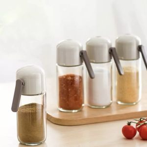 Salt Jar Seasoning Jar Fixed Gram Household Control Salt Bottle Kitchen Seasoning Box Moisture-proof Salt Jar Seasoning Bottle
