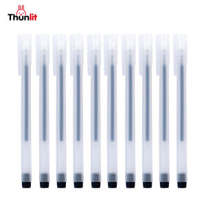Thunlit Black Gel Pen Wholesale 10PCs Classic Sign Pens Ballpen with 0.5mm Refills