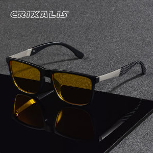 CRIXALIS Polarized Night Vision Sunglasses For Men And Women Driving Fishing Square Sun Glasses Anti-reflective Shade UV400
