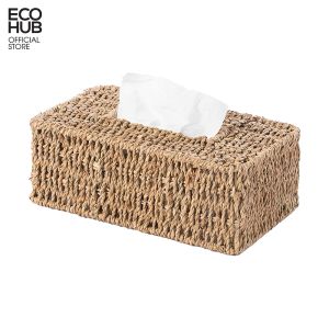 Hộp đựng khăn giấy ECOHUB bằng cói đan thủ công (ECOHUB Tissue Box) sang trọng lịch sự thân thiện với môi trường