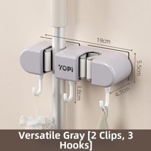 MEISHIMEIJIA | Wall Mounted No-drill Mop and Broom Holder