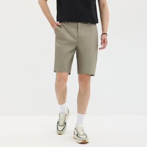 Septwolves Mens Casual Shorts Breathable Antibacterial Half Elastic Summer Fashion Business Match All Styles Shorts