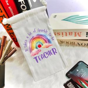 Teachers Day Canvas Essentials Organizer Pouch - Can be for Baby Accessories too and Pens Mobile Makeup Medicine Snack bars