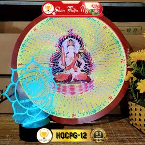 Hào Quang Cơ Phật Giáo Hư Không Tạng Bồ Tát CHÂN THIỆN MỸ Đèn Trang Trí Bàn Thờ Cho Tượng Phật HQCPG-12