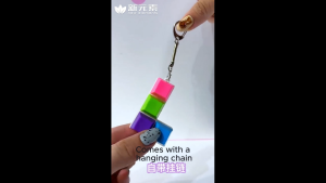 Colourful Keyboard Square Clicker Keychain | ASMR Stress Relief Fidget Toy