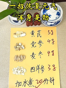 止汗茶 元气四宝茶包  西洋参 黄芪 党参 麦冬 当归中薬材组合正品 用于脾虚肾虚、头冒虚汗、出汗多、体虚出汗、盗汗、吃饭出汗、头汗手汗、恢复体力