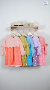 Tunik Anak Perempuan Crinkle Motif Print Yamina Tunik 1-10 Tahun