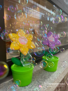 Máy Bơm Bọt Ngoài Trời Giải Trí Tự Động Ins Wind Flower Bubble Machine Âm Thanh Ánh Sáng Đồ Chơi Tương Tác Cho Trẻ Em Khi Đi Cắm Trại